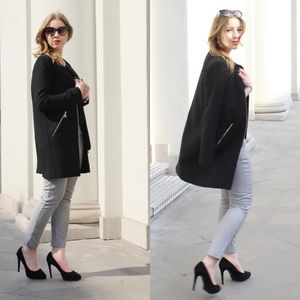 Zara Black Mid length coat - like new